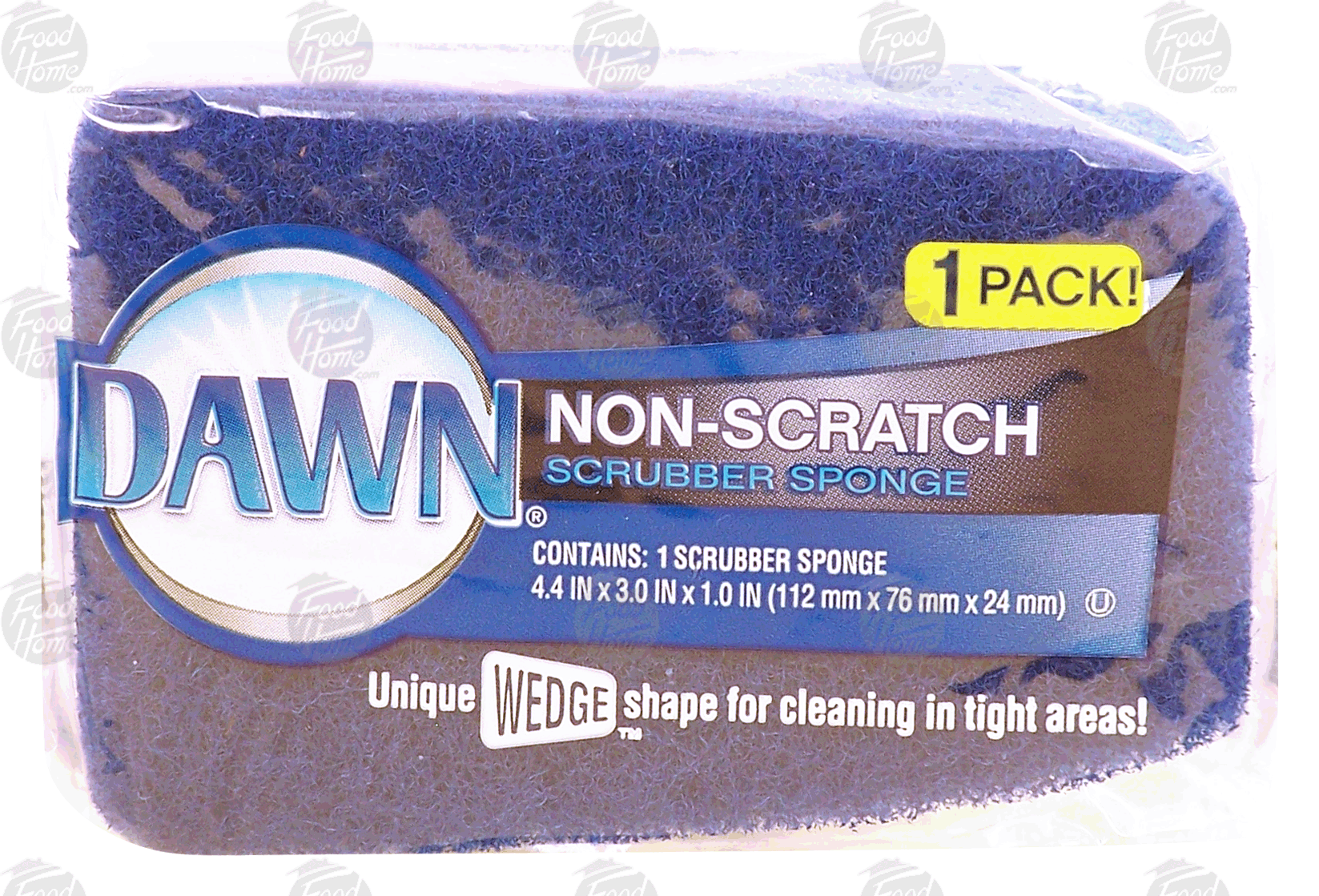 Dawn  non-scratch scrubber sponge, unique wedge shape for cleaning in tight areas Full-Size Picture